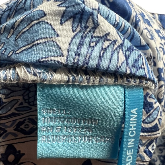 J. McLaughlin Eugene Pant in White Blue Palm Park |  XS NWT - Picture 8 of 8